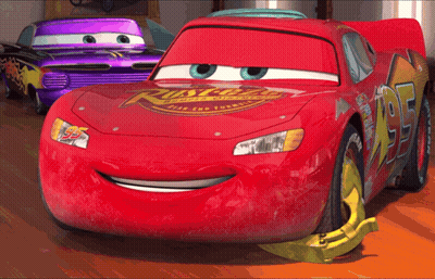 A Red Car With The Number 95 On The Side GIF