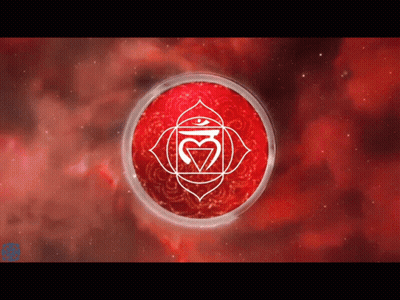 A Red Circle With A Symbol Inside Of It That Says ' N ' On It GIF
