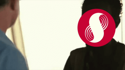 A Red Circle With A White Circle In The Middle GIF