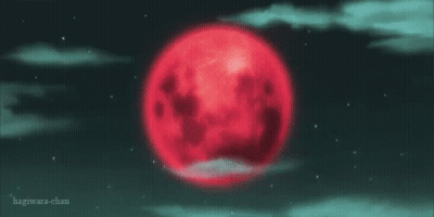 A Red Circle With Black Dots On It And The Words Hagiwara-Chan Underneath It GIF