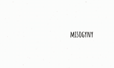 A Red Circle With Misogyny Written In Black GIF