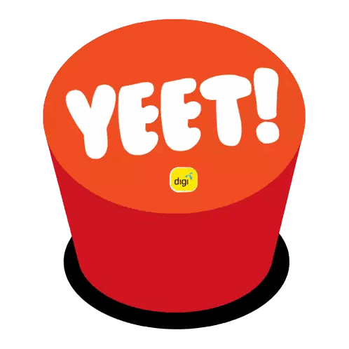 A Red Circle With The Word Yeet Written On It Sticker