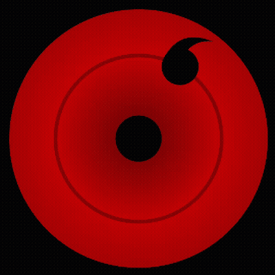 A Red Circle With Two Black Circles In The Middle GIF