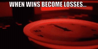 A Red Clock Says When Wins Become Losses GIF