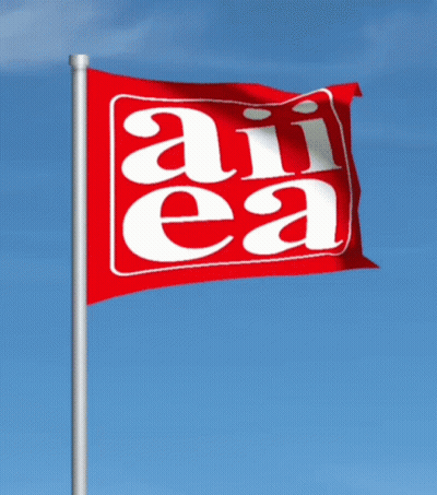 A Red Flag That Says Aii Ea Is Flying In The Wind GIF
