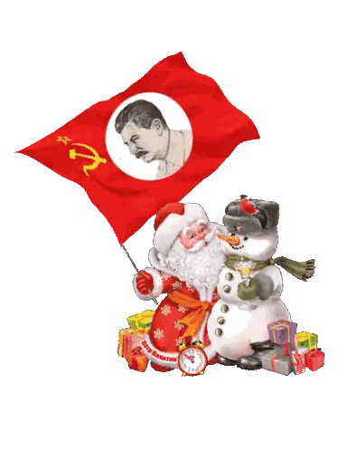 A Red Flag With A Hammer And Sickle And A Picture Of Stalin On It Sticker
