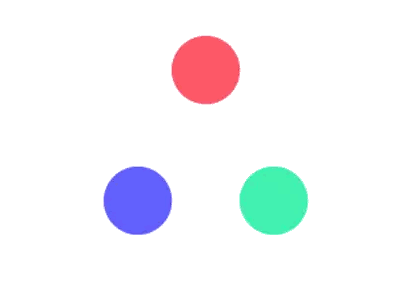 A Red Green And Blue Circle On A White Surface Sticker