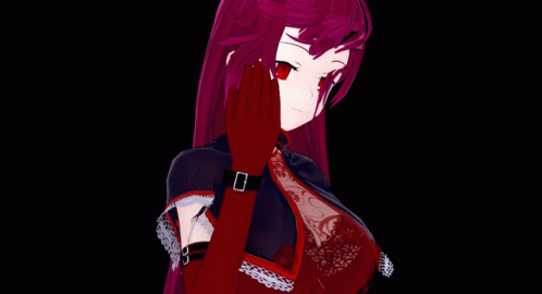 A Red Haired Anime Girl With The Words " It 'S Free Real Estate " Behind Her GIF