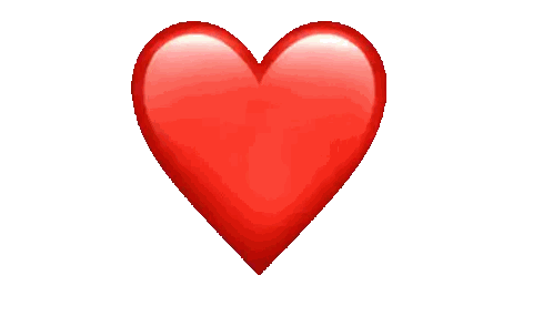 A Red Heart On A White Background With A Black Border Sticker