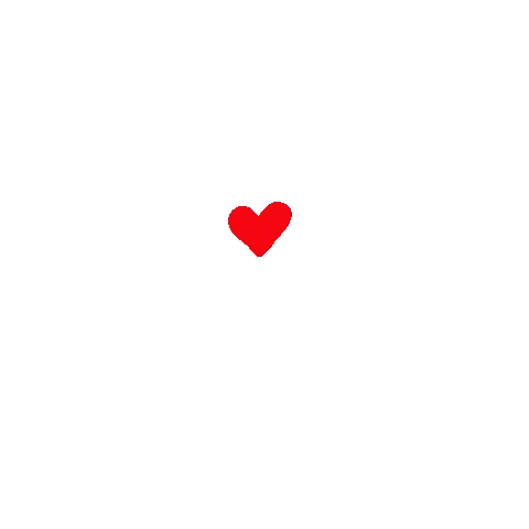 A Red Heart On A White Background With A Shadow Sticker