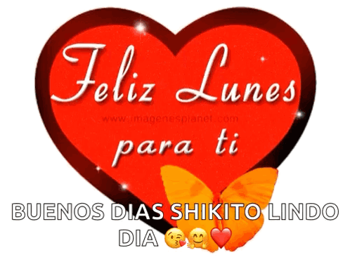 A Red Heart Says Feliz Lunes Para Ti GIF