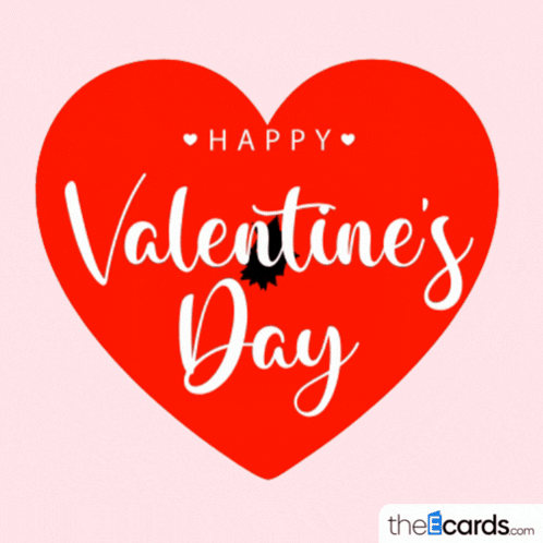 Red Heart Saying Happy Valentines Day GIF