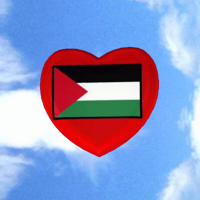 A Red Heart With A Flag Inside Of It GIF