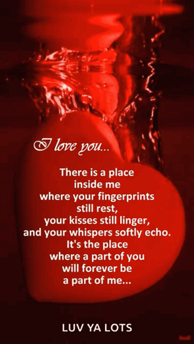 A Red Heart With A Poem On It That Says I Love You GIF