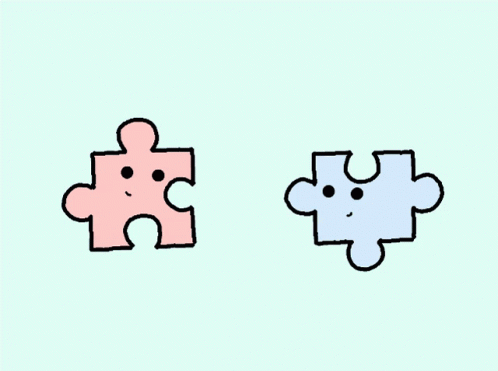 A Red Heart With Puzzle Pieces In It And The Words You Complete Me GIF
