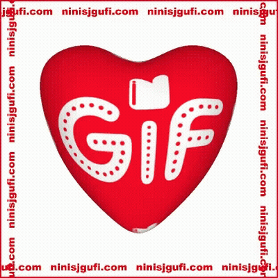 A Red Heart With The Words Gif On It GIF