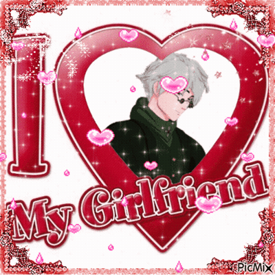 A Red Heart With The Words I Love My Girlfriend GIF