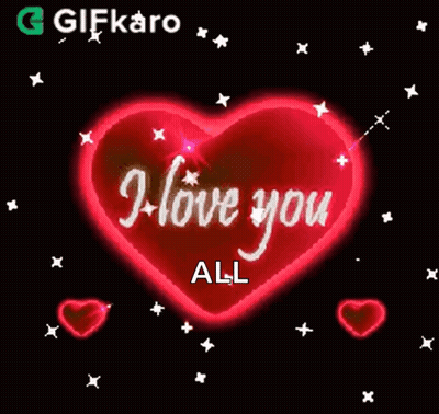 A Red Heart With The Words I Love You All On It GIF