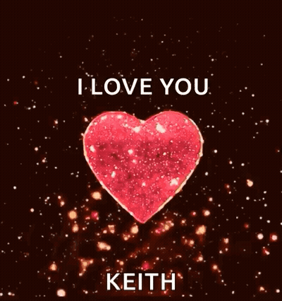 A Red Heart With The Words I Love You Keith GIF