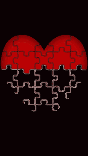A Red Heart With The Words I Love You To Pieces Written On It GIF