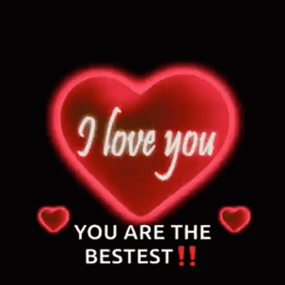 A Red Heart With The Words `` I Love You You Are The Bestest '' Written Inside Of It . GIF