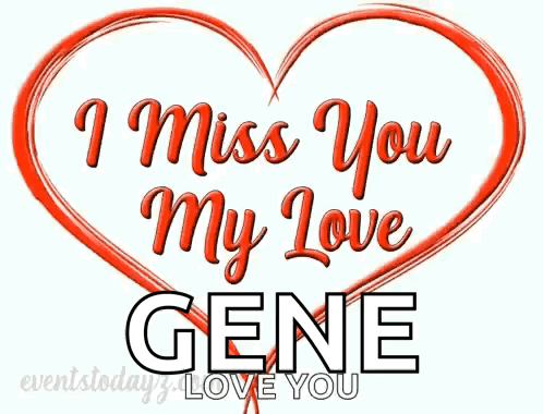 A Red Heart With The Words I Miss You My Love Gene GIF
