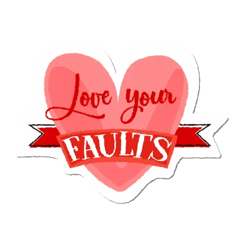 A Red Heart With The Words " Love Your Beauty " Written On It Sticker