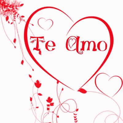 A Red Heart With The Words Mi Cielo Written On It GIF