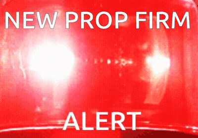 A Red Light With The Words New Prop Firm Alert On It GIF