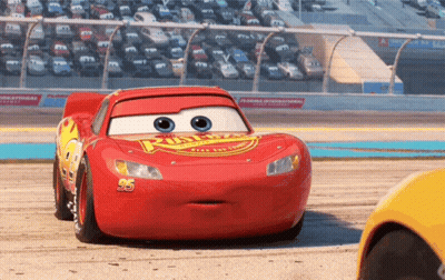 A Red Lightning Mcqueen Car With The Number 95 On It GIF