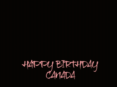 A Red Maple Leaf With A Crown On It And The Words Happy Birthday Canada GIF