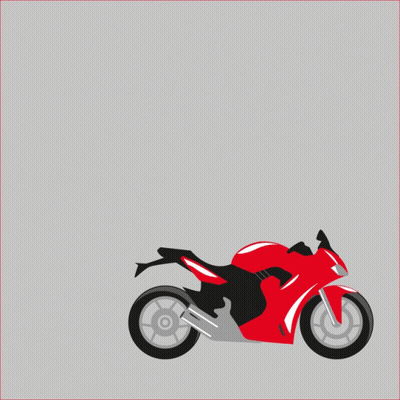 A Red Motorcycle With The Words Happy New Year Written On It GIF