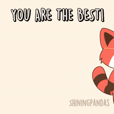 A Red Panda Wearing Sunglasses Is Giving A Thumbs Up And Says You Are The Best GIF