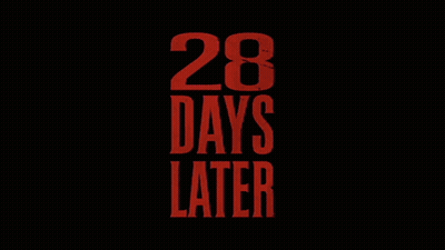 A Red Sign Says 28 Days Later On It GIF