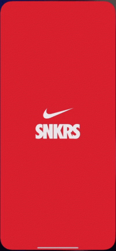 A Red Silhouette Of A Basketball Player With A Nike Logo On It GIF