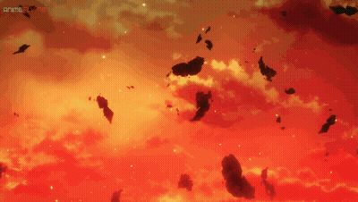 A Red Sky With The Words Animeflv.net On The Bottom Right GIF