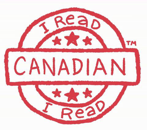 A Red Stamp That Says Des Livres Canadaiens Pour Moi GIF