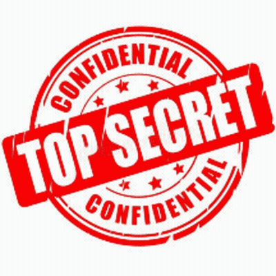 A Red Stamp That Says Top Secret In White Letters GIF