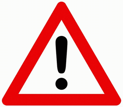A Red Triangle With An Exclamation Point Inside GIF