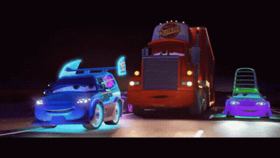 A Red Truck With The Word Rusteze On The Side Of It GIF