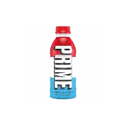 A Red , White And Blue Bottle Of Beverage With The Word Bime On It Sticker