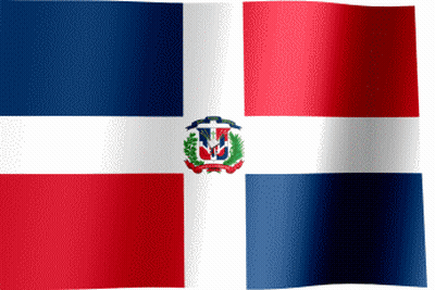 A Red White And Blue Flag With A Cross In The Center GIF