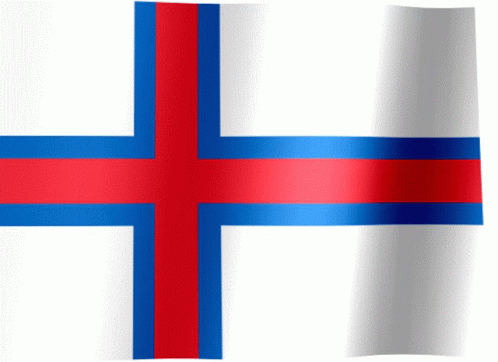 A Red White And Blue Flag With A Cross In The Middle GIF