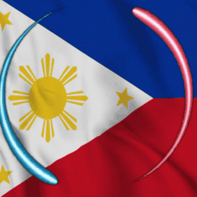 A Red White And Blue Flag With A Yellow Star In The Middle GIF