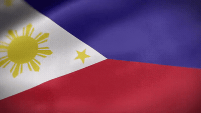 A Red White And Blue Flag With A Yellow Sun And Star On It GIF