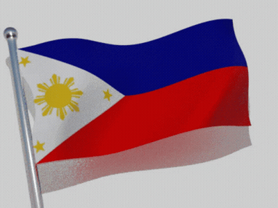A Red White And Blue Flag With A Yellow Sun And Stars GIF