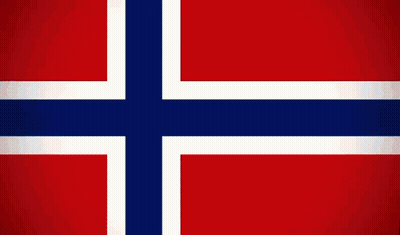 A Red White And Blue Flag With The Word Norge On It GIF