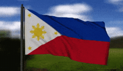 A Red White And Blue Flag With Yellow Stars GIF