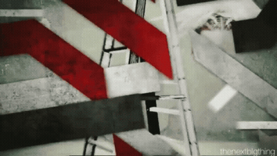 A Red White And Gray Striped Background With The Nextblgthing Written On The Bottom GIF