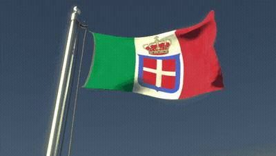 A Red White And Green Flag With A Crown And Cross On It GIF